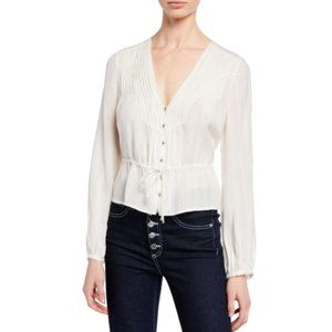 Veronica Beard Phoebe Lace Pintuck Blouse